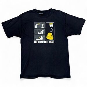 Vintage Jinx The Complete Frag TeaBag Faded Black T-Shirt Adult Medium Funny Y2K